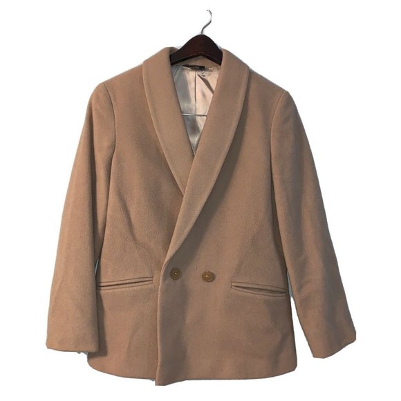 RARE George Taglianetti 100% pure wool beige coat S mark of the worlds best - Picture 1 of 10